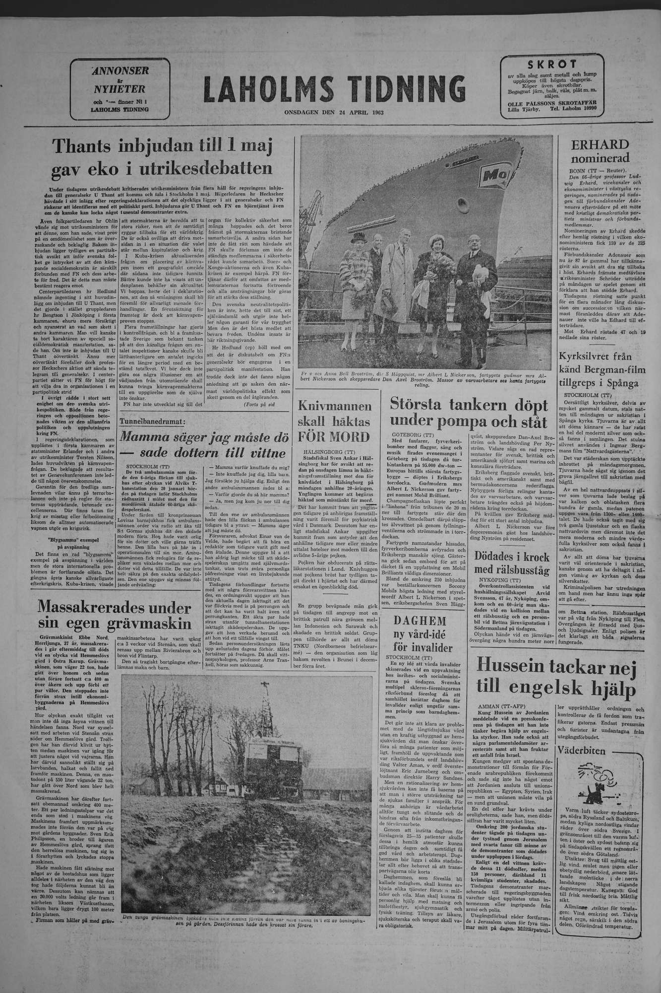 Laholms Tidning Onsdag 24 april 1963, sida 8