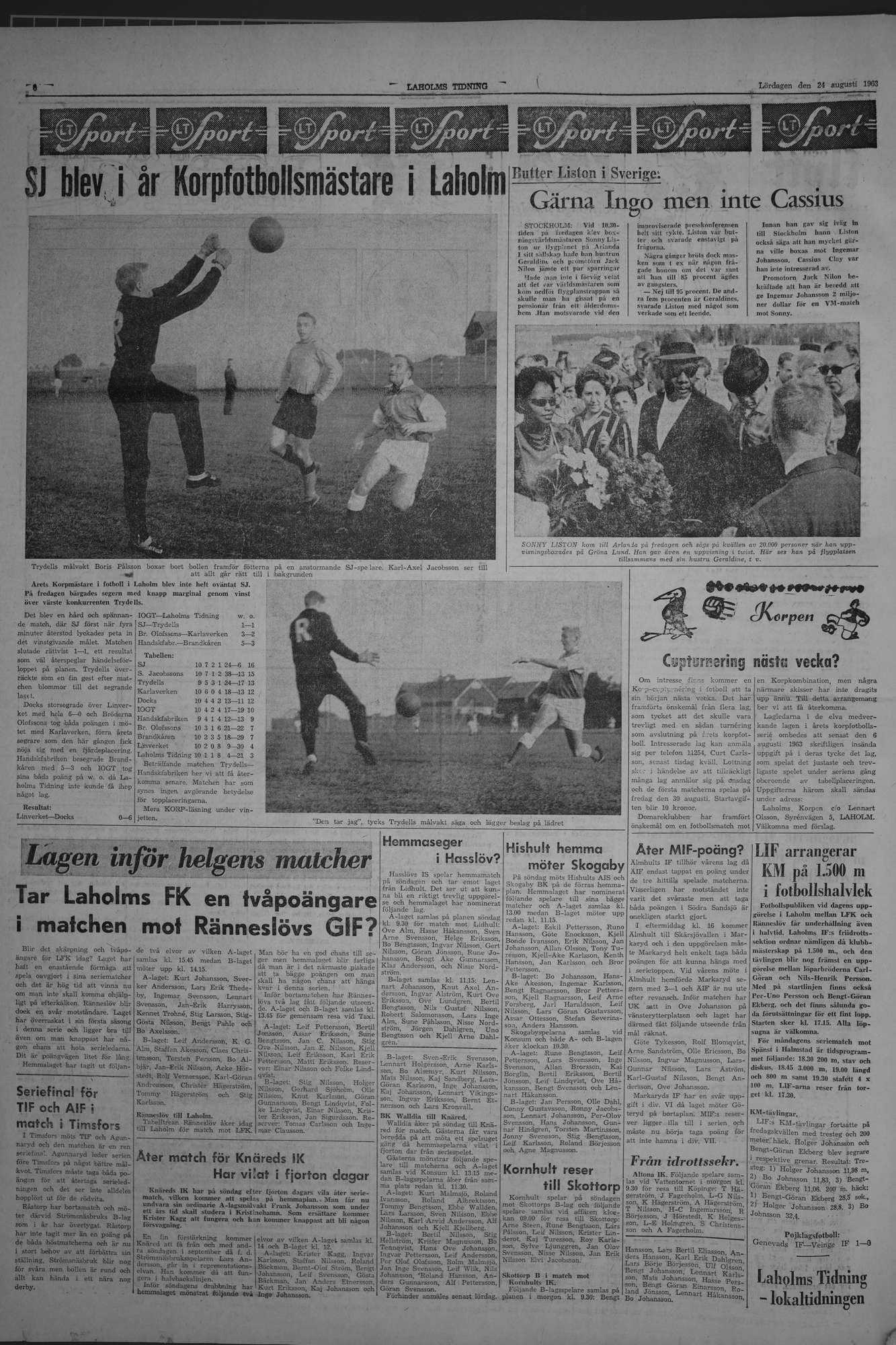 Laholms Tidning Lördag 24 augusti 1963, sida 6