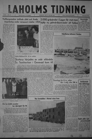 Förstasidan, Torsdag 24 januari 1963