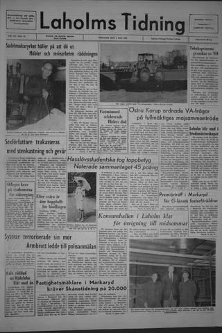 Förstasidan, Tisdag 4 maj 1965