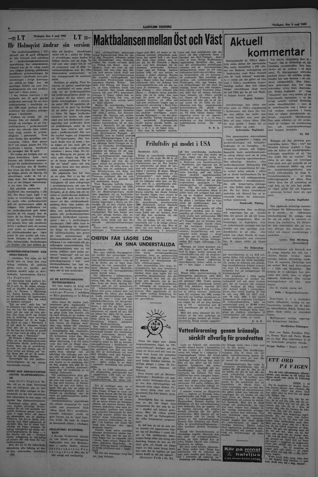 Laholms Tidning Tisdag 4 maj 1965, sida 4