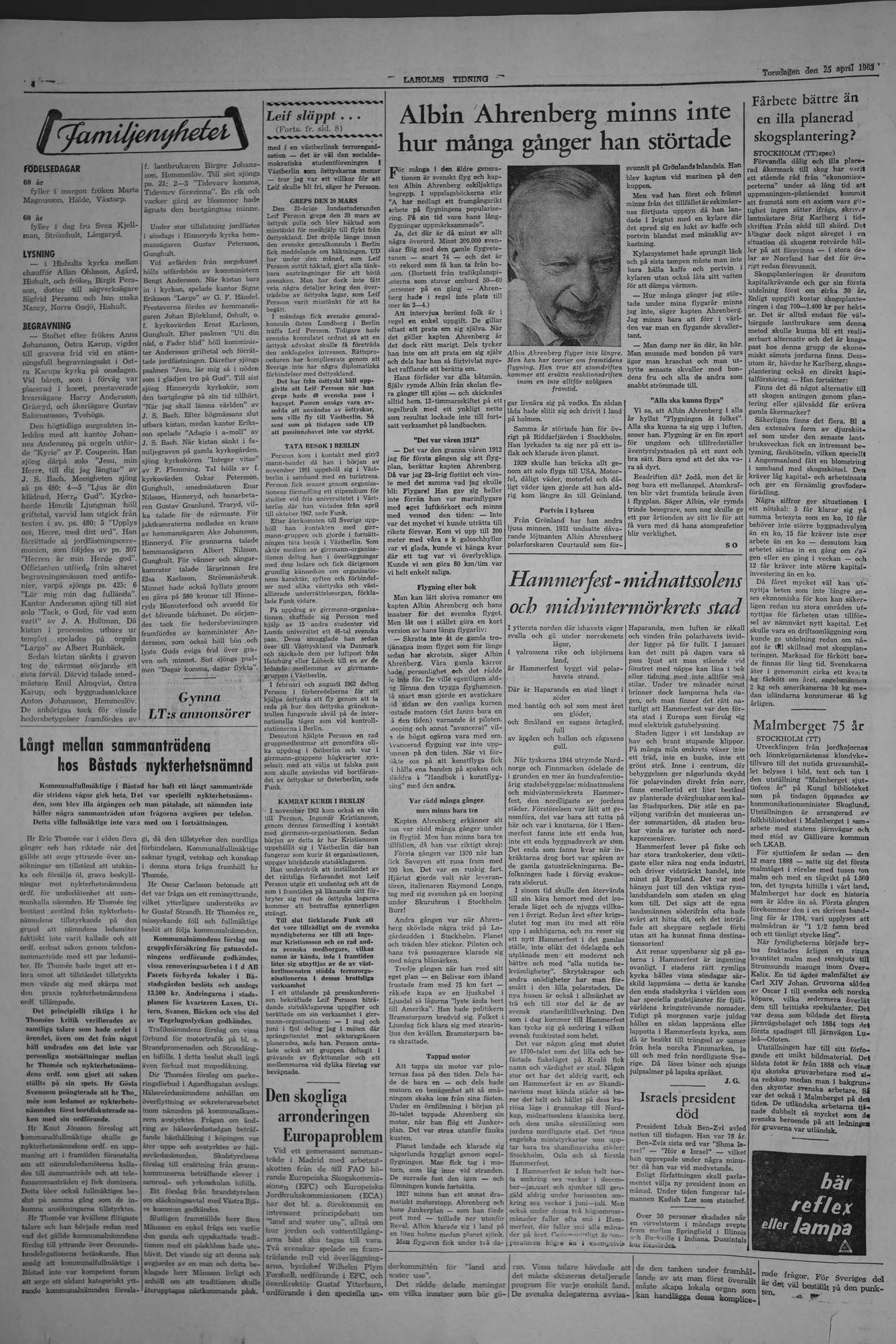 Laholms Tidning Torsdag 25 april 1963, sida 4