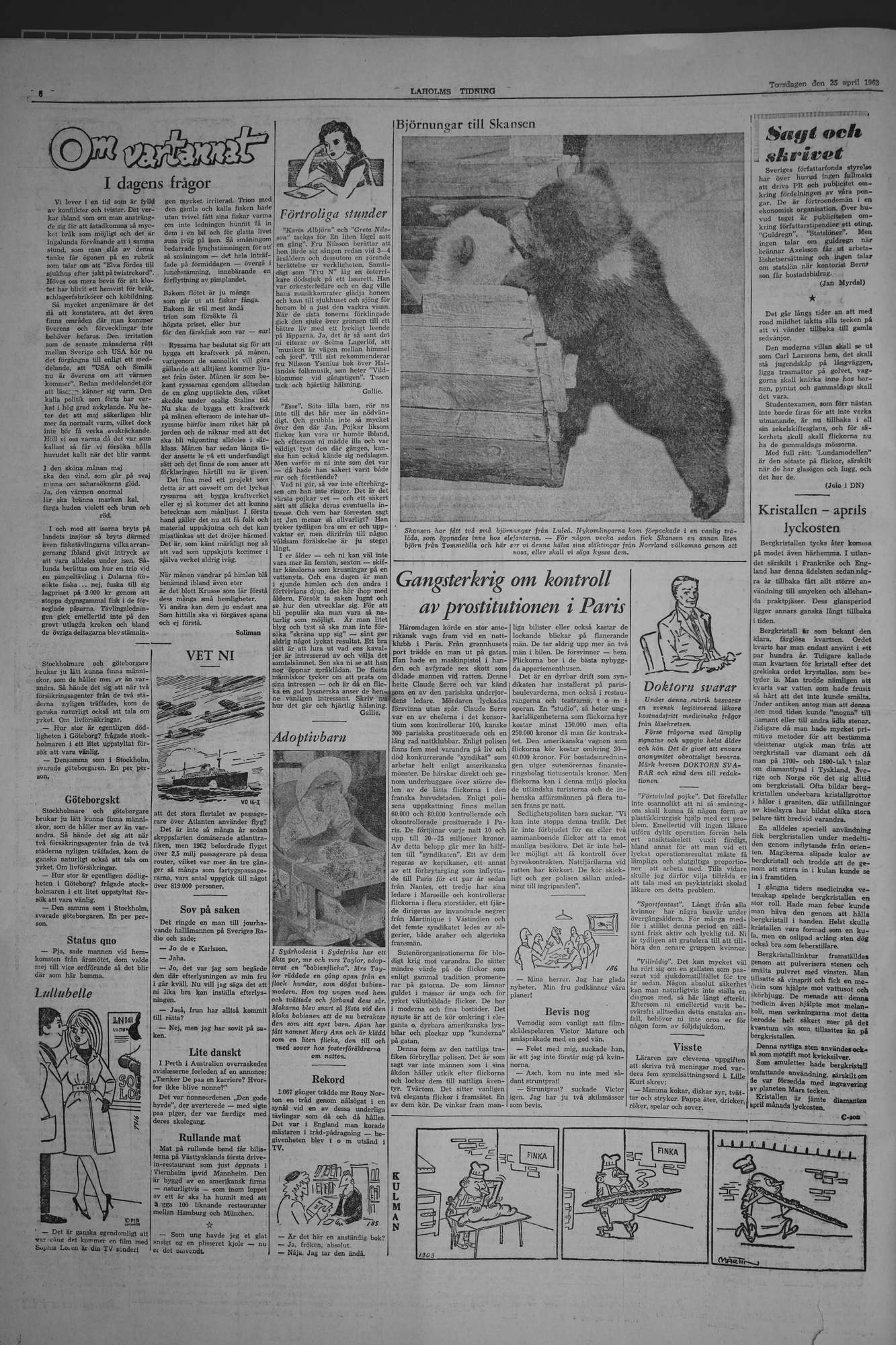 Laholms Tidning Torsdag 25 april 1963, sida 6