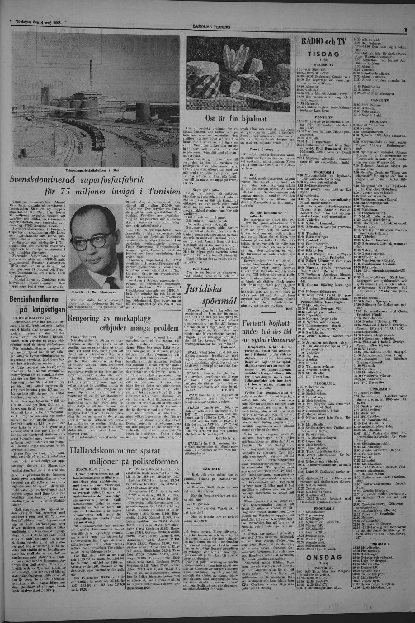 Laholms Tidning Tisdag 4 maj 1965, sida 7
