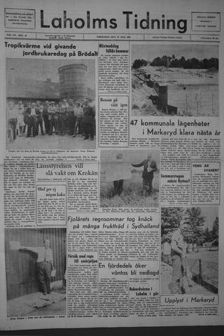 Förstasidan, Torsdag 25 juli 1963