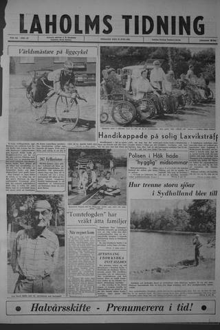 Förstasidan, Tisdag 25 juni 1963