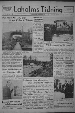 Förstasidan, Måndag 25 november 1963
