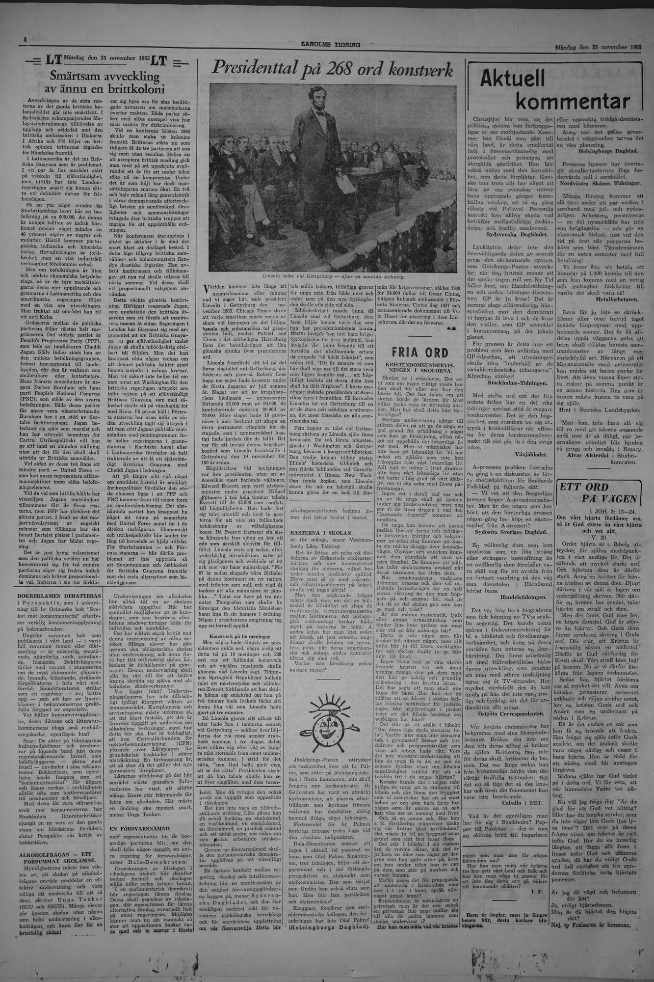 Laholms Tidning Måndag 25 november 1963, sida 4