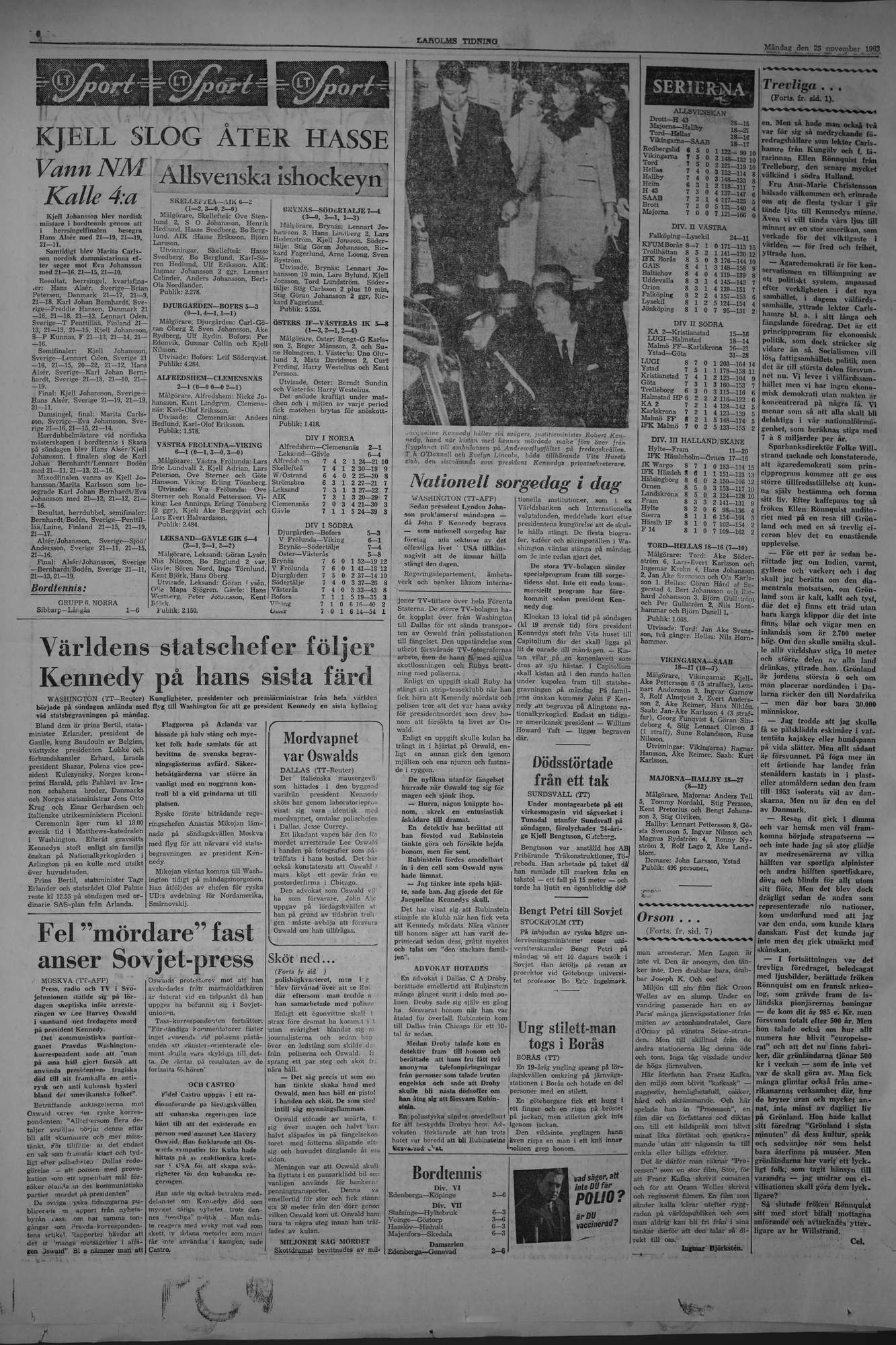 Laholms Tidning Måndag 25 november 1963, sida 6