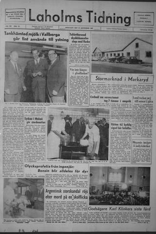 Förstasidan, Onsdag 25 september 1963