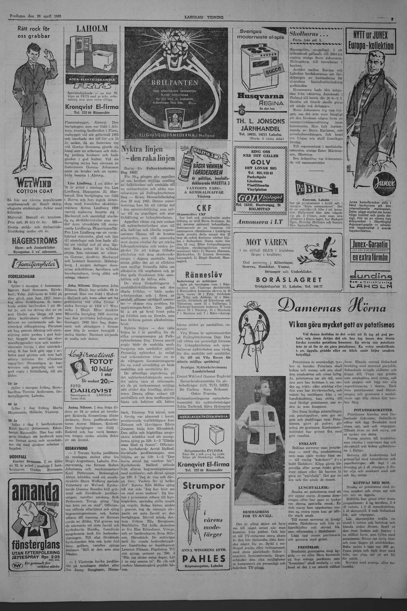 Laholms Tidning Fredag 26 april 1963, sida 3