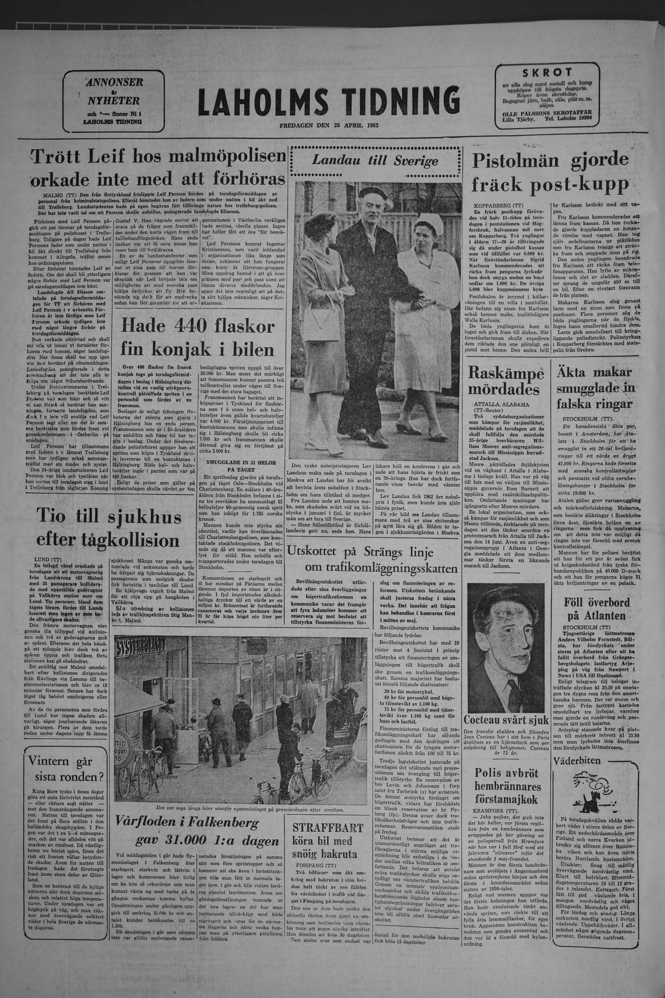 Laholms Tidning Fredag 26 april 1963, sida 8