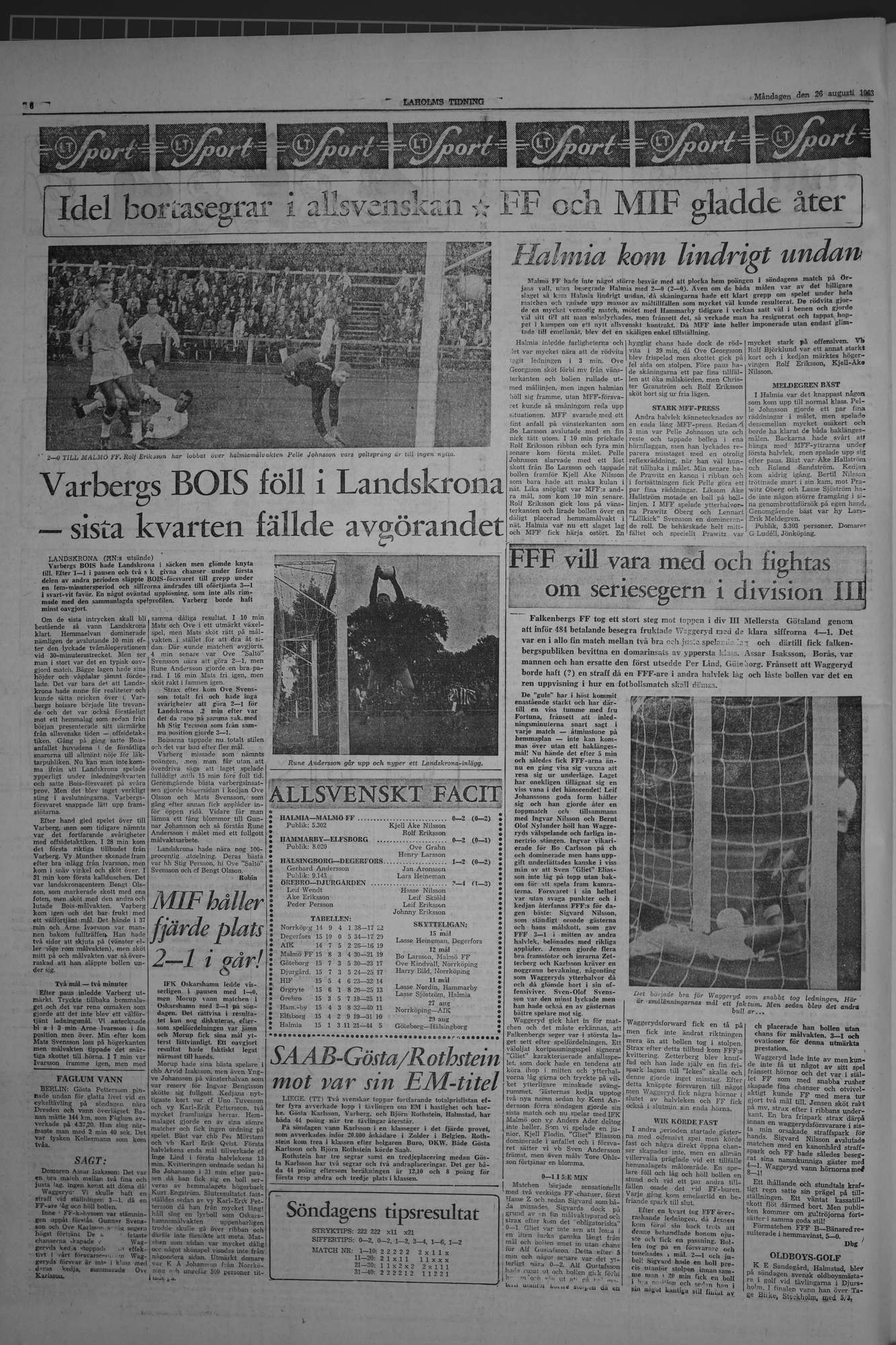 Laholms Tidning Måndag 26 augusti 1963, sida 6