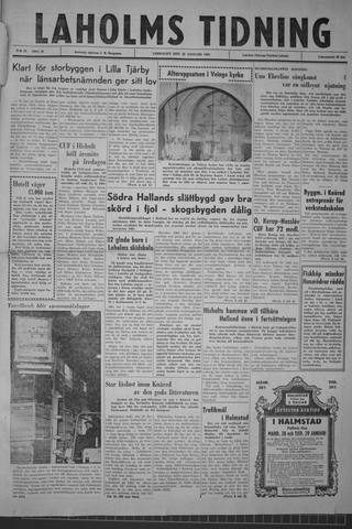Förstasidan, Lördag 26 januari 1963