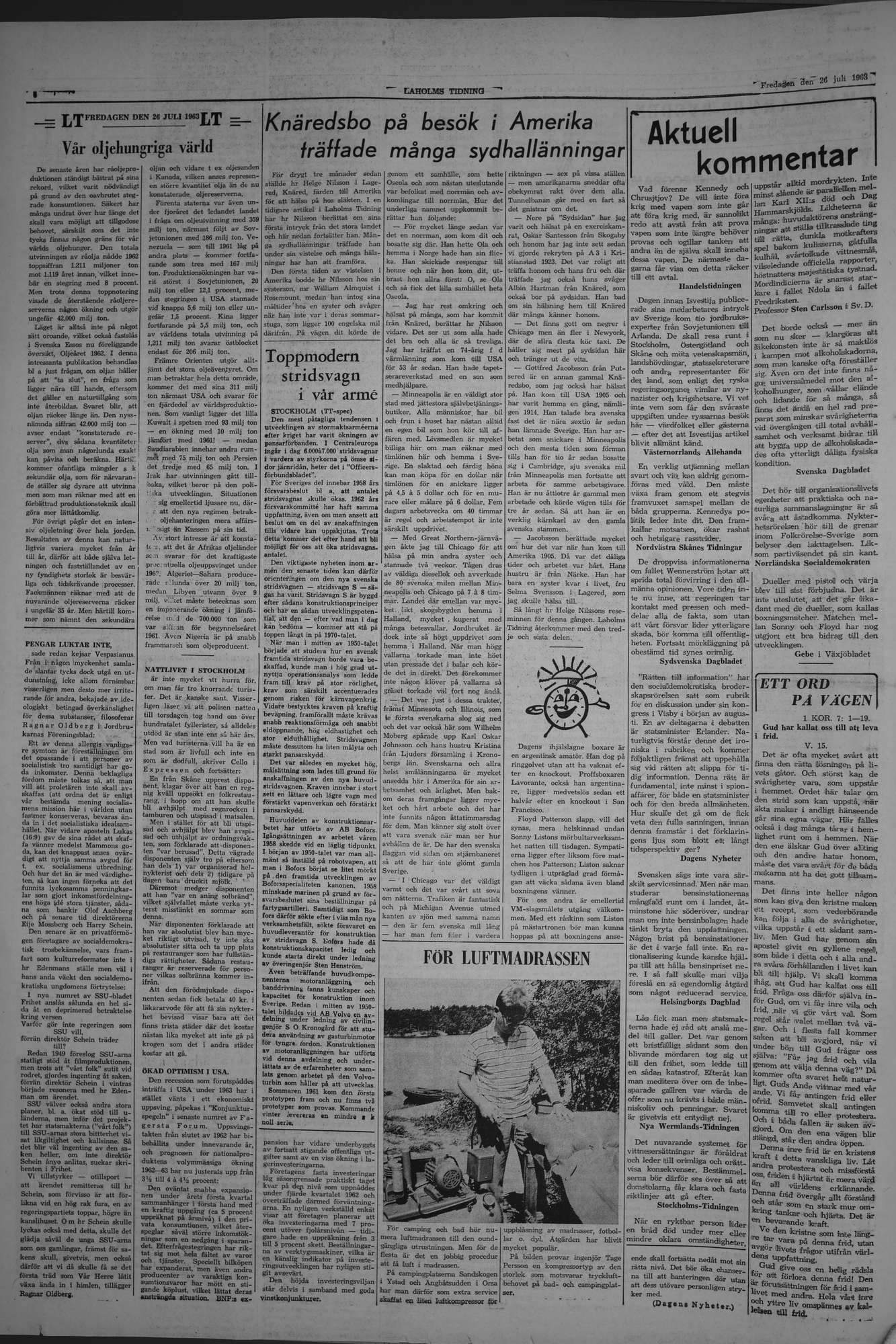 Laholms Tidning Fredag 26 juli 1963, sida 4