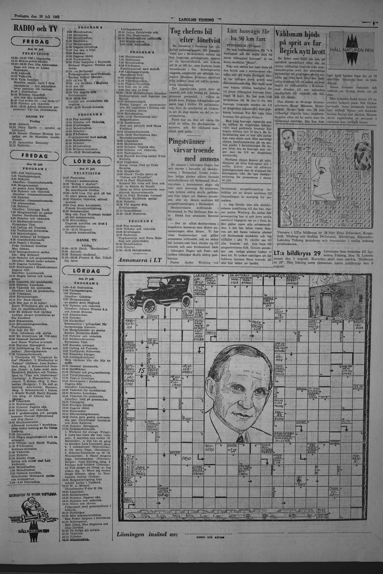 Laholms Tidning Fredag 26 juli 1963, sida 7