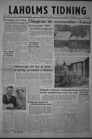 Förstasidan, Tisdag 26 mars 1963