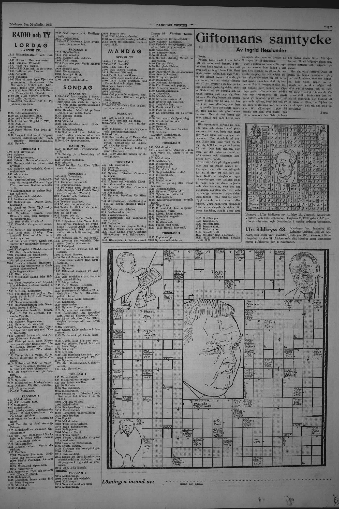 Laholms Tidning Lördag 26 oktober 1963, sida 7