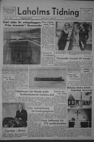 Förstasidan, Tisdag 27 augusti 1963