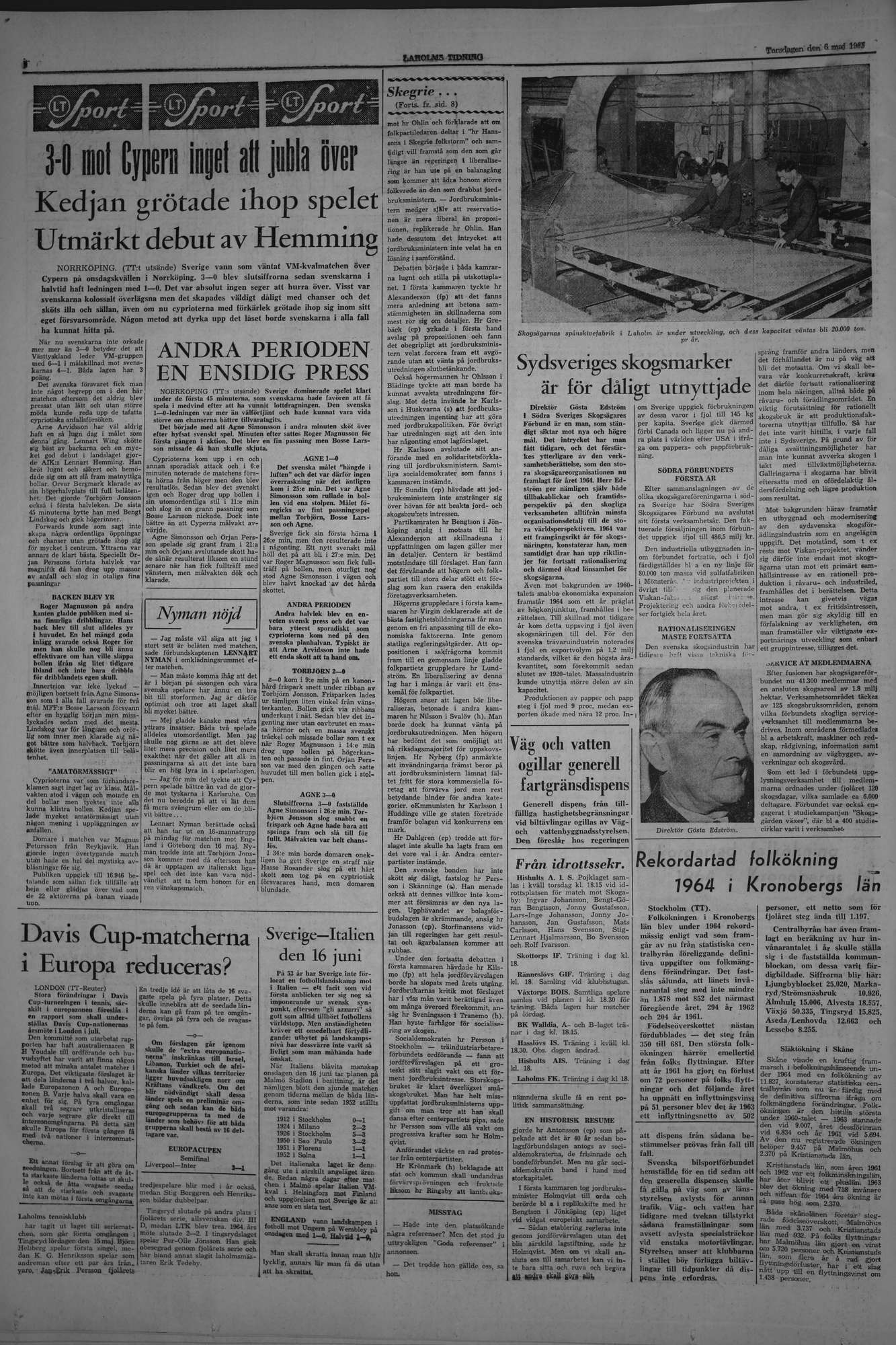 Laholms Tidning Torsdag 6 maj 1965, sida 6