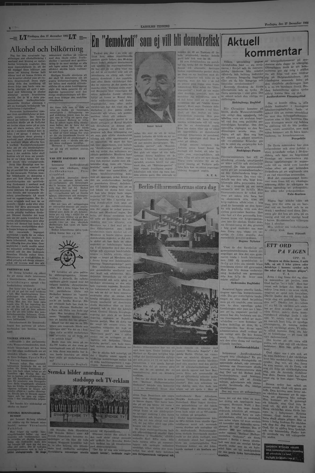 Laholms Tidning Fredag 27 december 1963, sida 4
