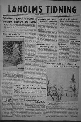 Förstasidan, Onsdag 27 februari 1963