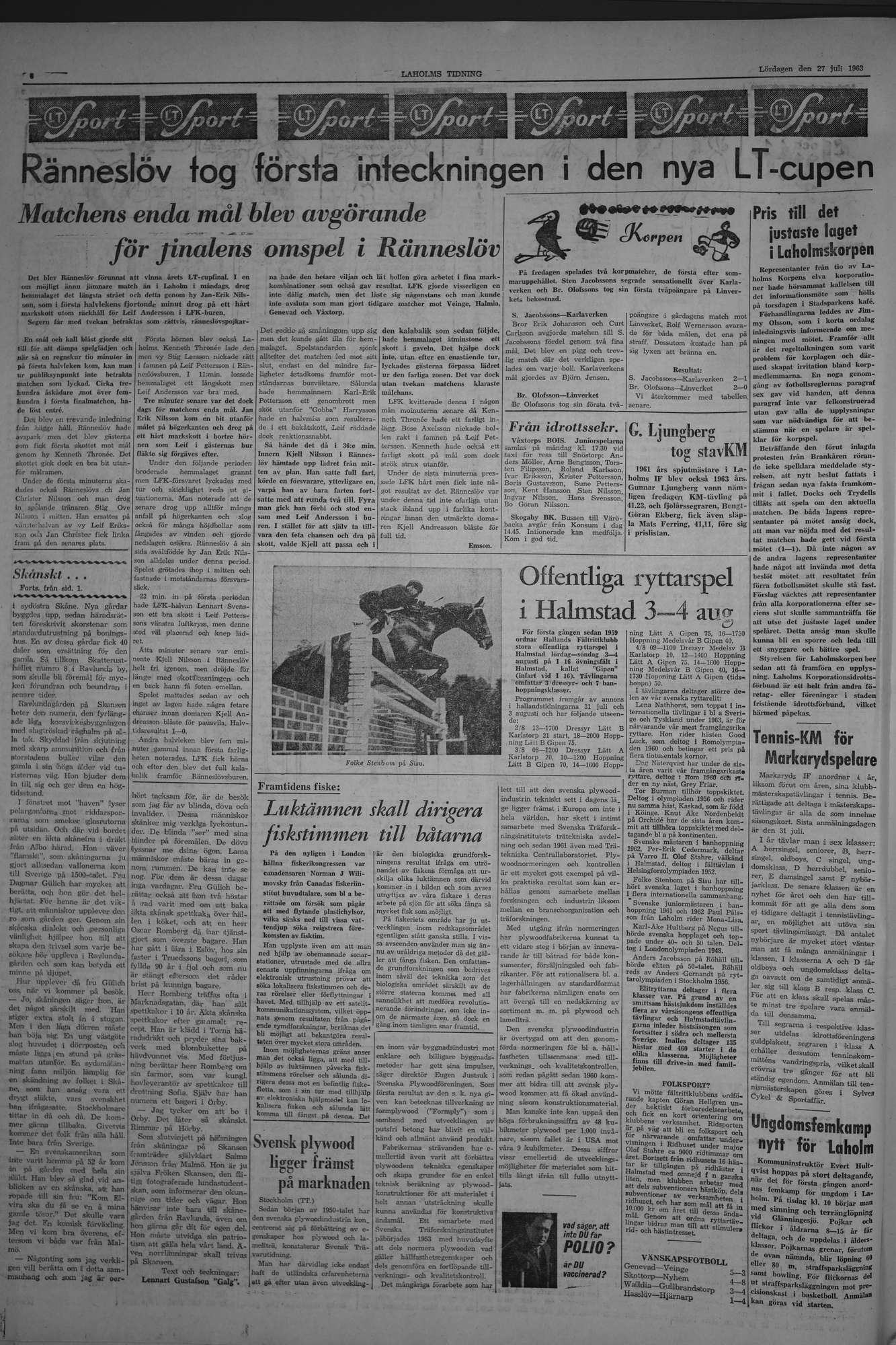 Laholms Tidning Lördag 27 juli 1963, sida 6