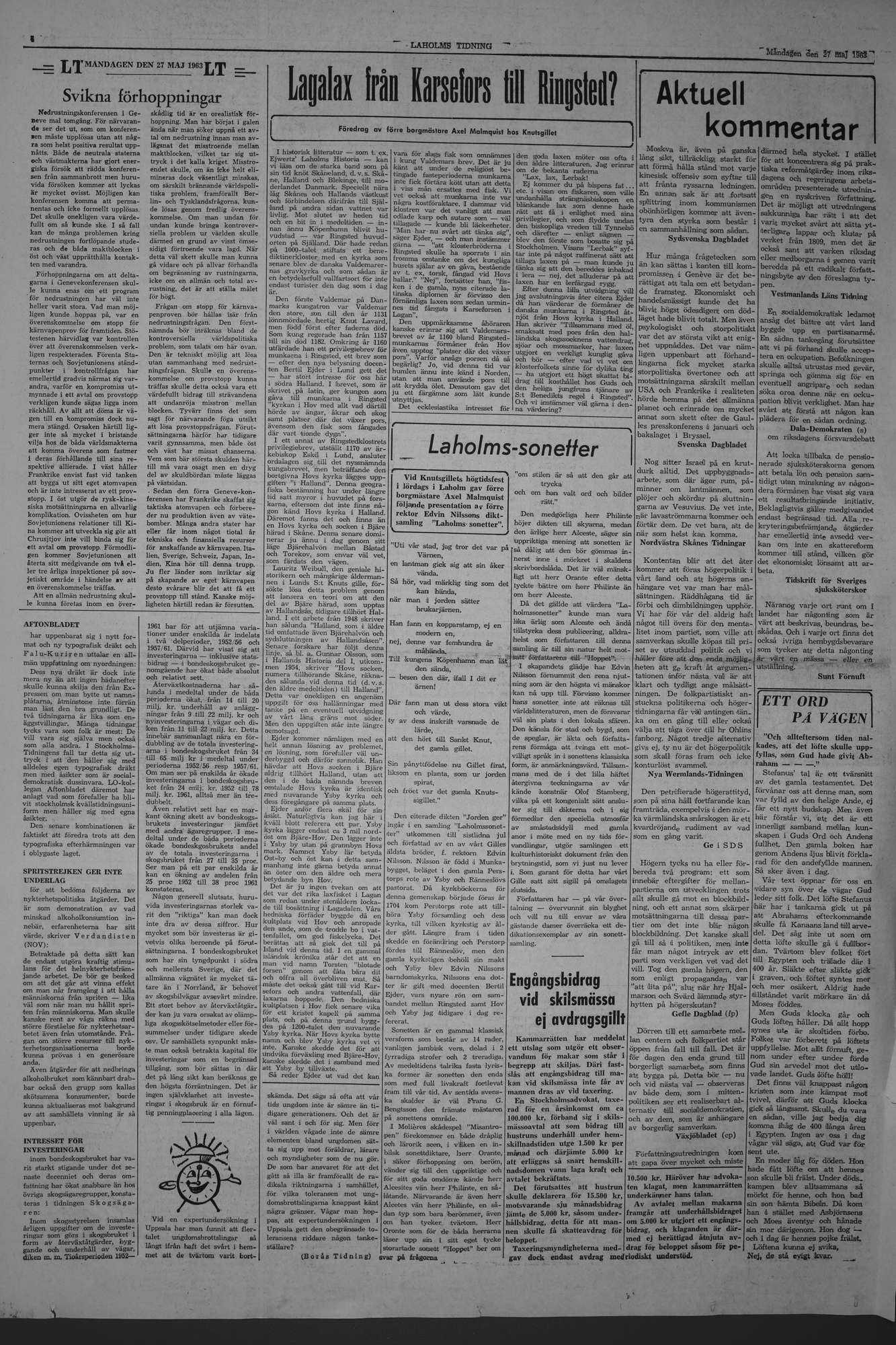 Laholms Tidning Måndag 27 maj 1963, sida 4