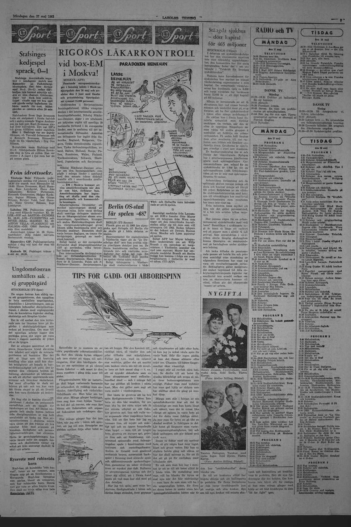 Laholms Tidning Måndag 27 maj 1963, sida 7