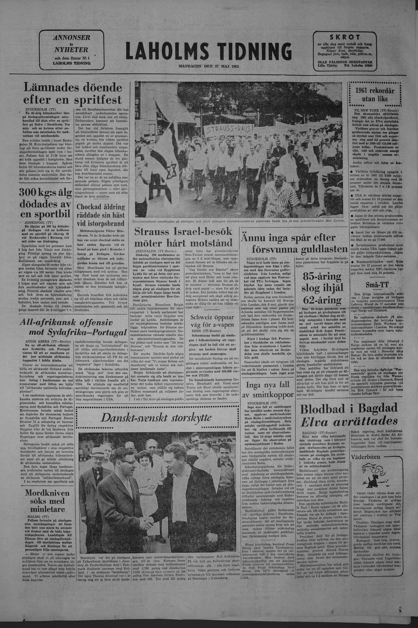 Laholms Tidning Måndag 27 maj 1963, sida 8