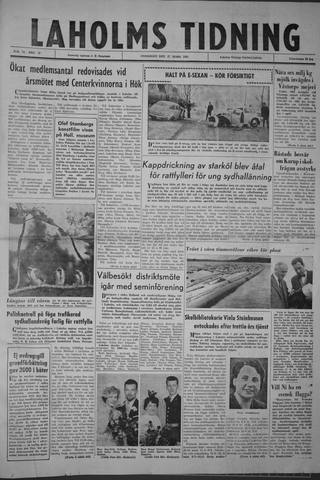 Förstasidan, Onsdag 27 mars 1963