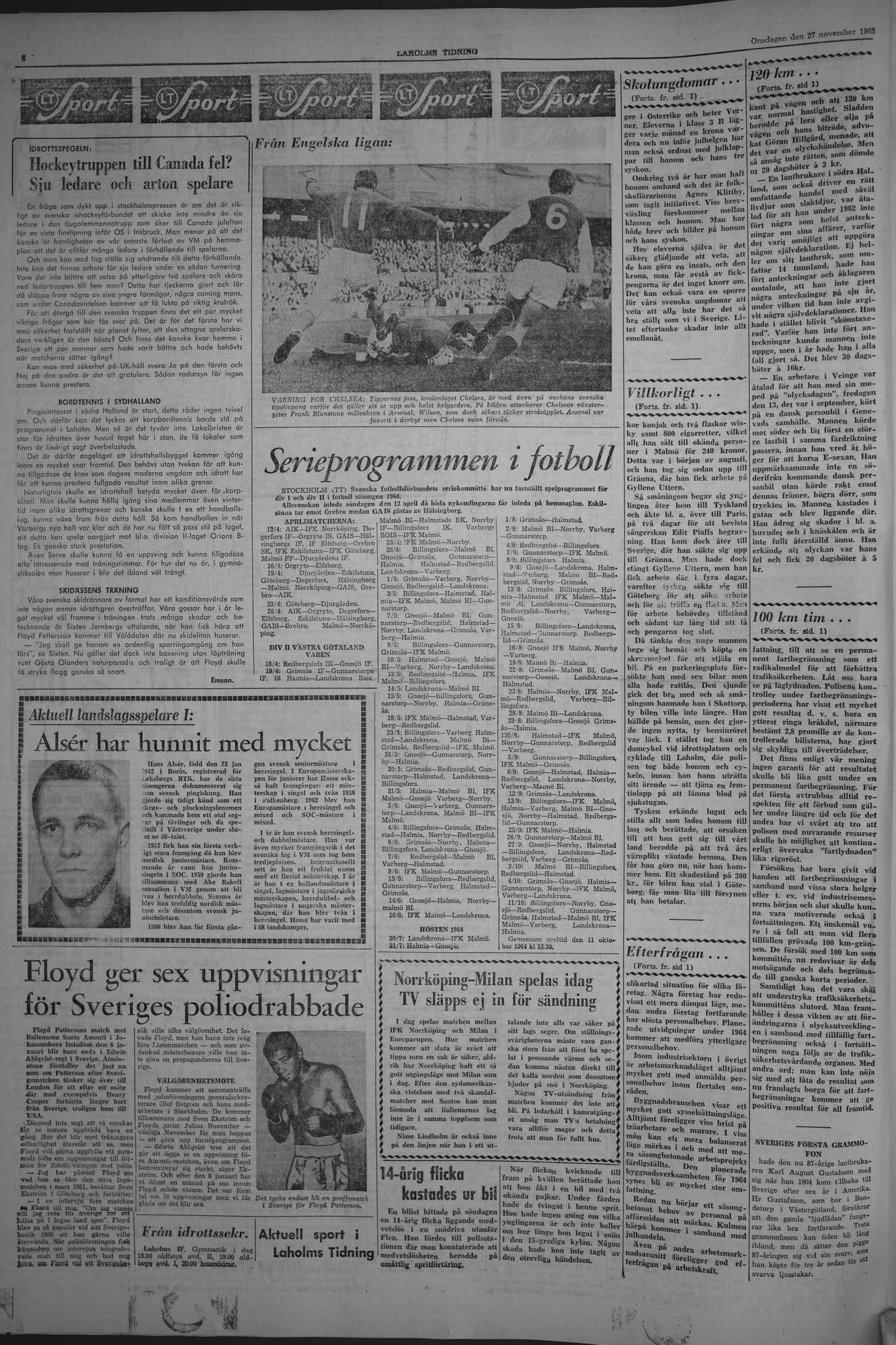 Laholms Tidning Onsdag 27 november 1963, sida 6