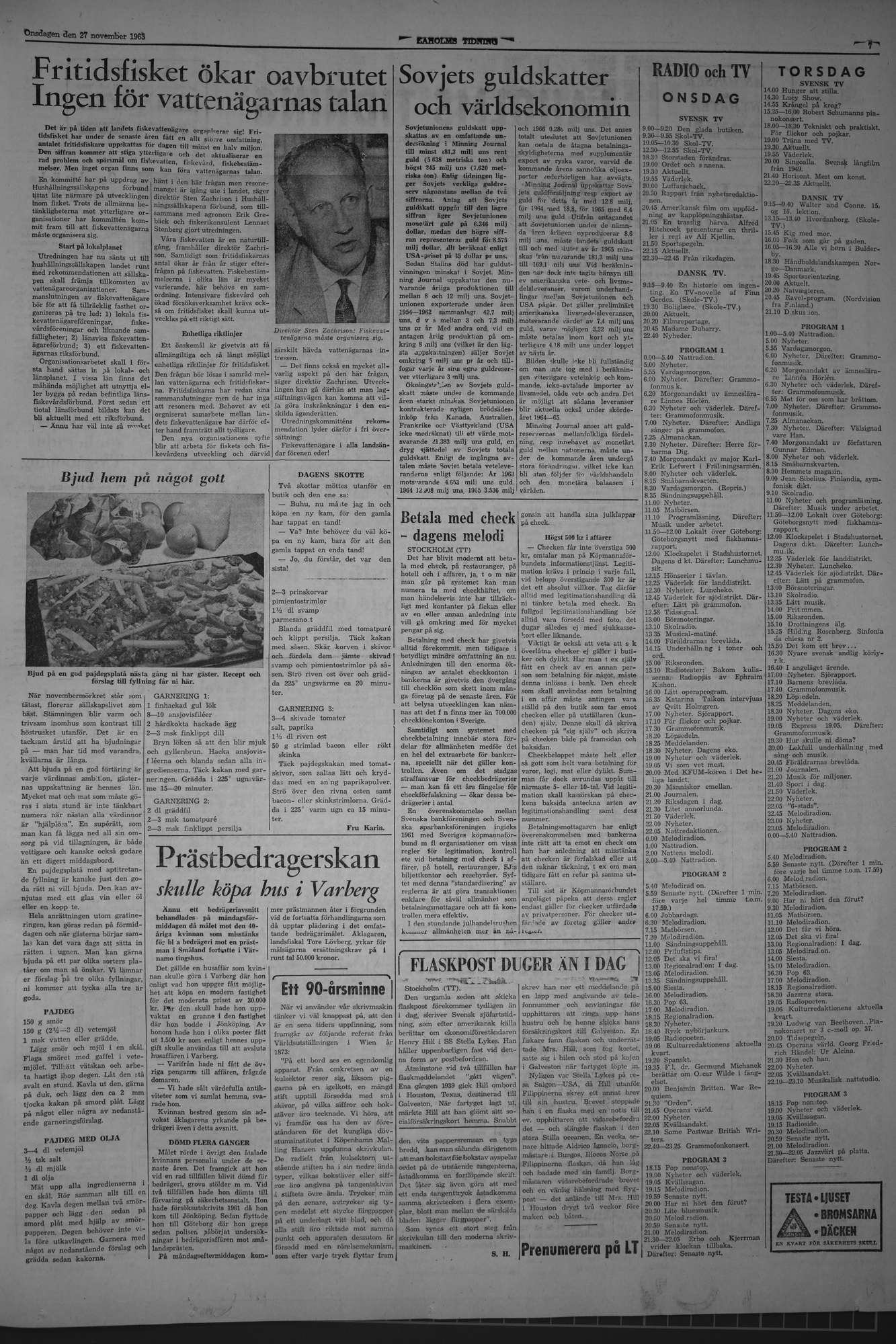 Laholms Tidning Onsdag 27 november 1963, sida 7