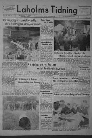 Förstasidan, Fredag 27 september 1963