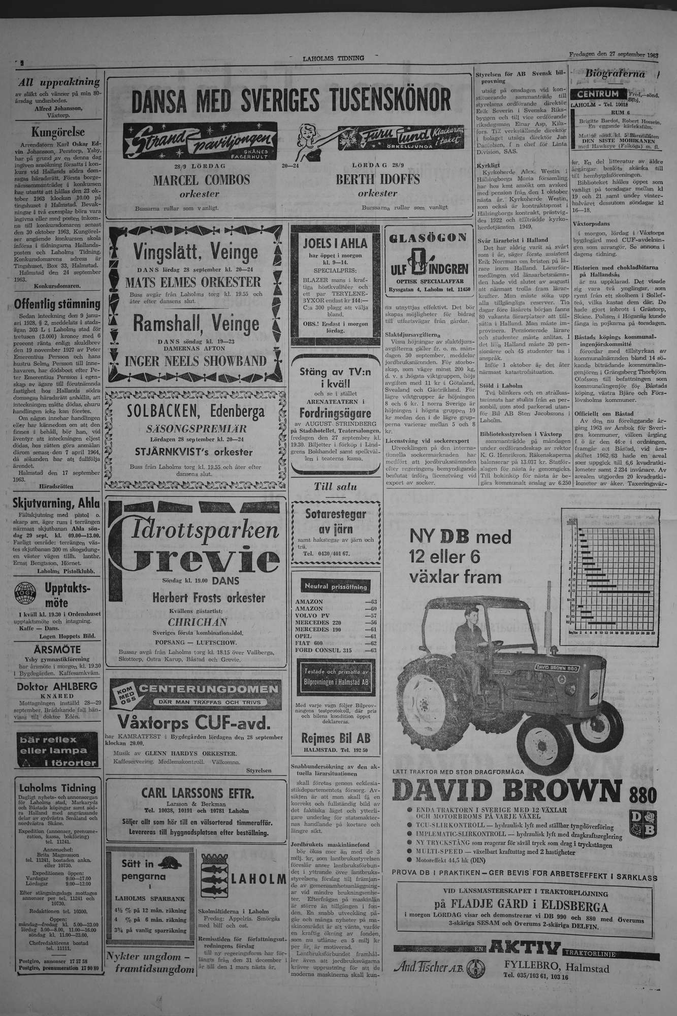 Laholms Tidning Fredag 27 september 1963, sida 2