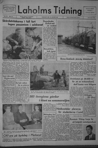 Förstasidan, Onsdag 28 augusti 1963