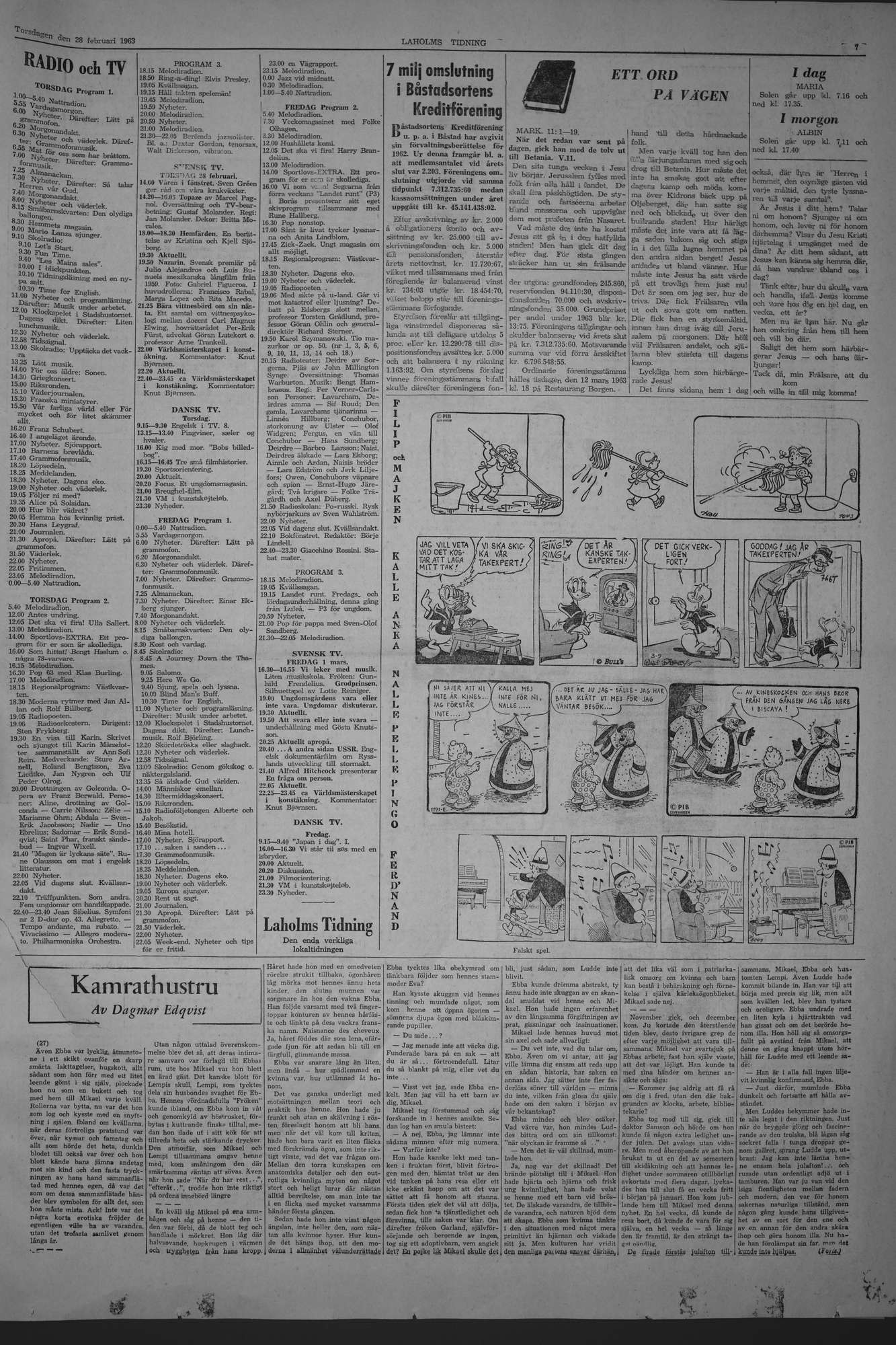 Laholms Tidning Torsdag 28 februari 1963, sida 7