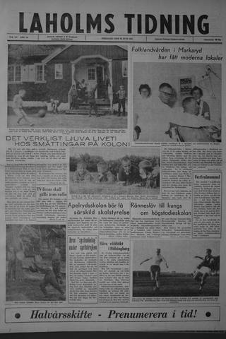 Förstasidan, Fredag 28 juni 1963