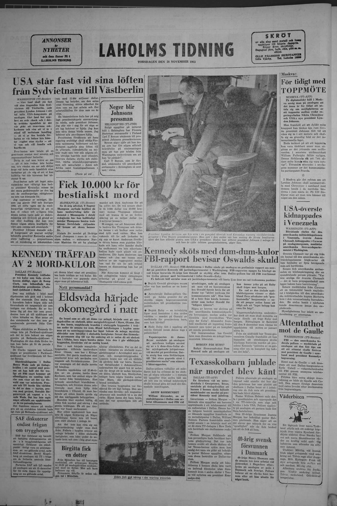 Laholms Tidning Torsdag 28 november 1963, sida 8