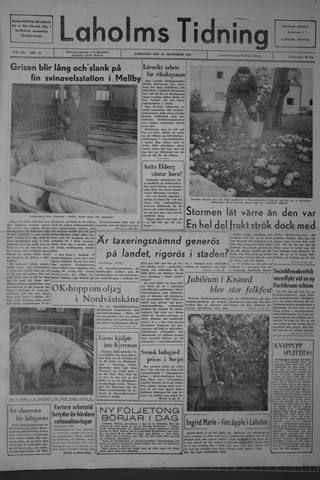 Förstasidan, Lördag 28 september 1963