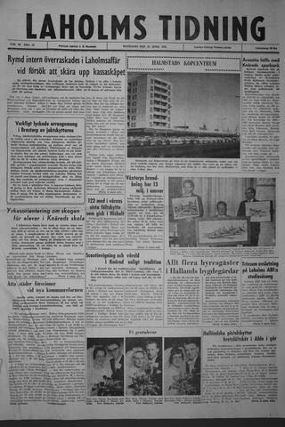 Förstasidan, Måndag 29 april 1963