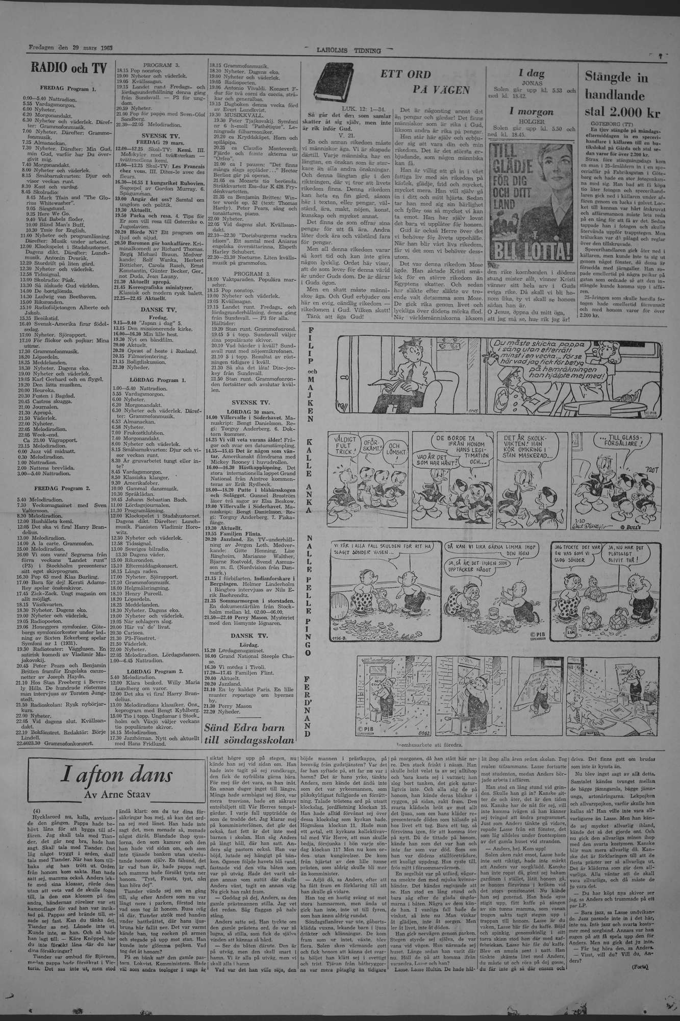 Laholms Tidning Fredag 29 mars 1963, sida 7