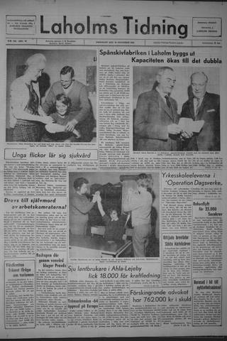 Förstasidan, Fredag 29 november 1963