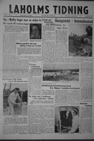Förstasidan, Onsdag 3 april 1963