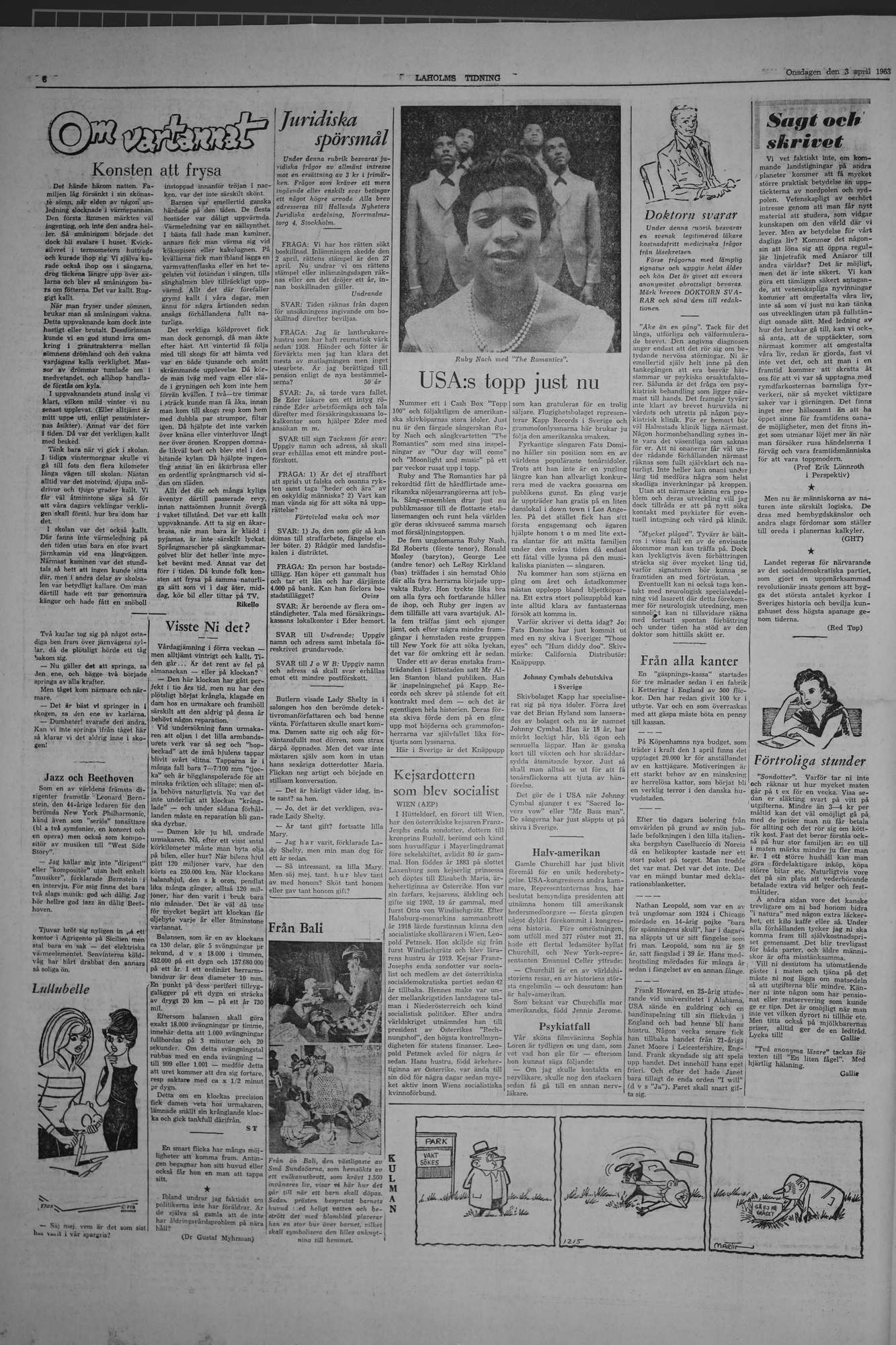 Laholms Tidning Onsdag 3 april 1963, sida 6