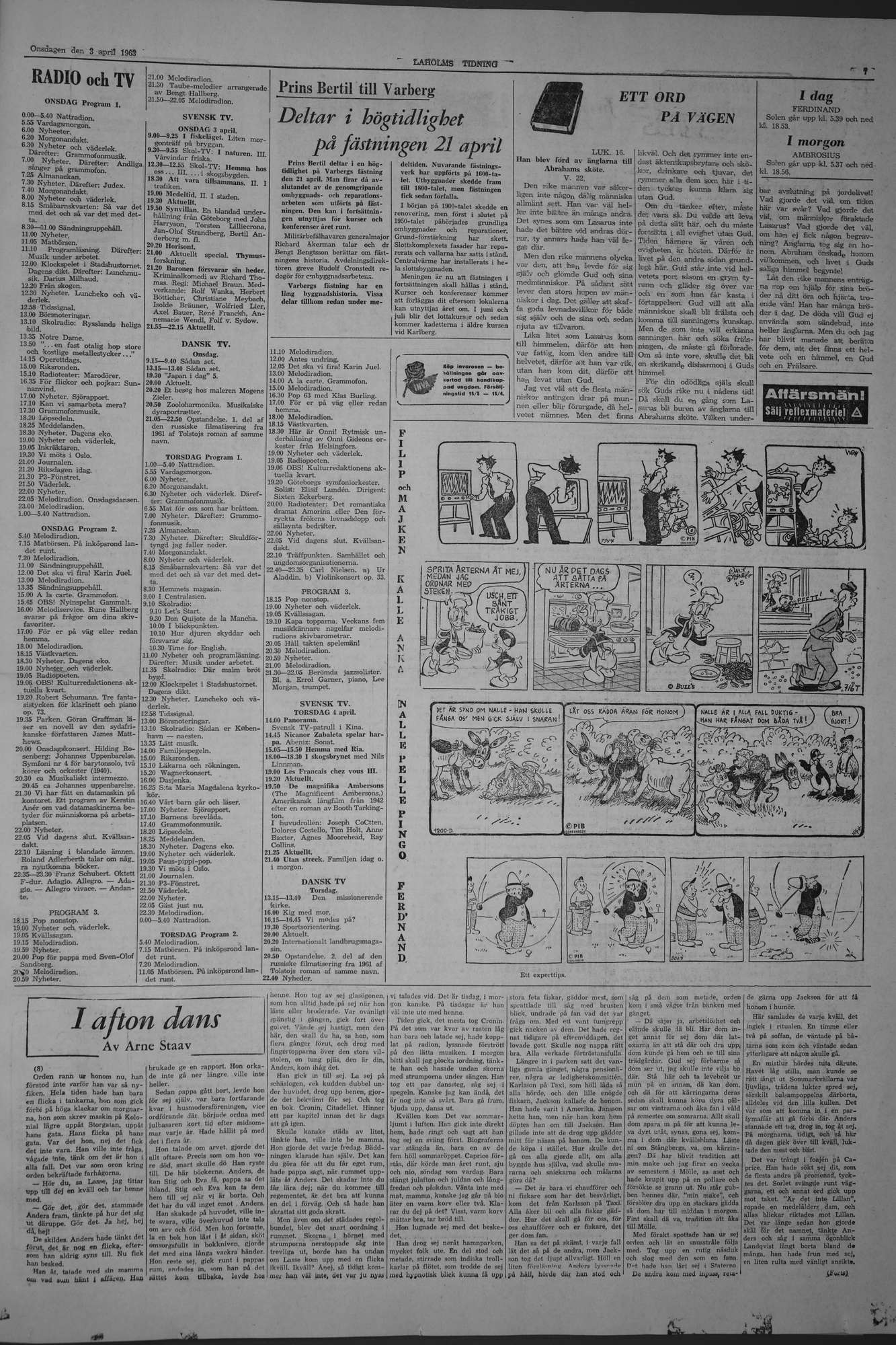 Laholms Tidning Onsdag 3 april 1963, sida 7