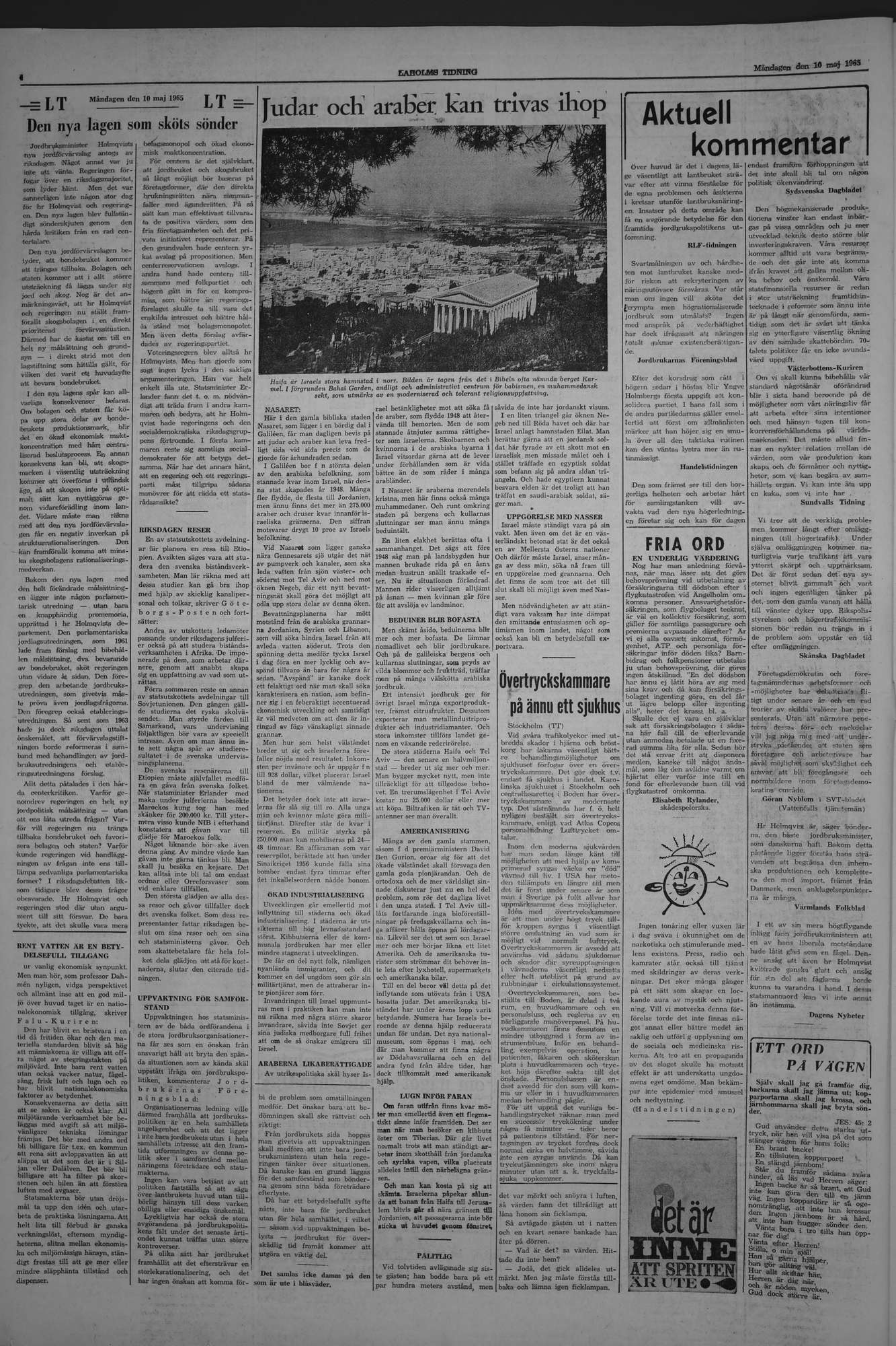 Laholms Tidning Måndag 10 maj 1965, sida 4