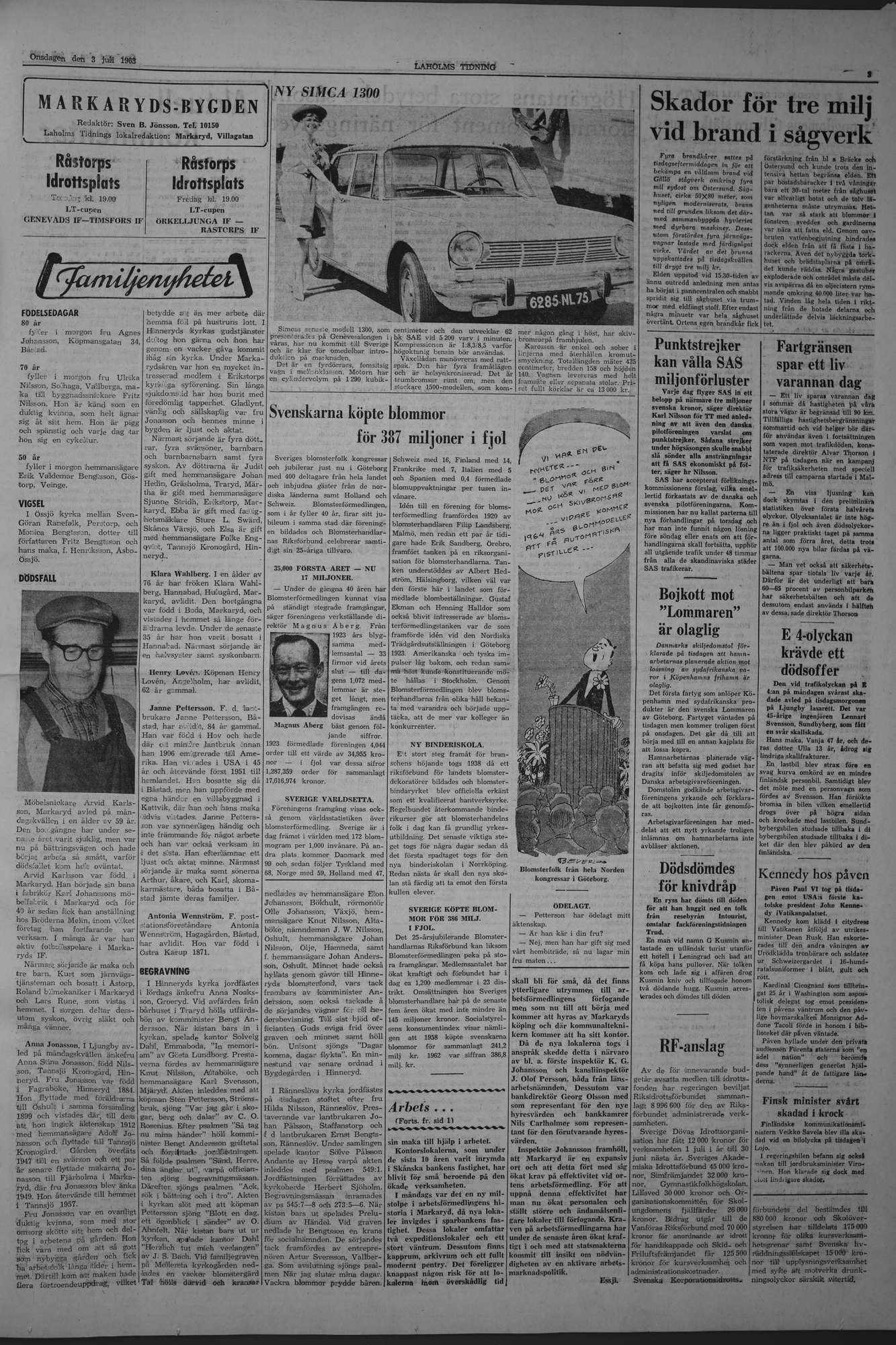 Laholms Tidning Onsdag 3 juli 1963, sida 3