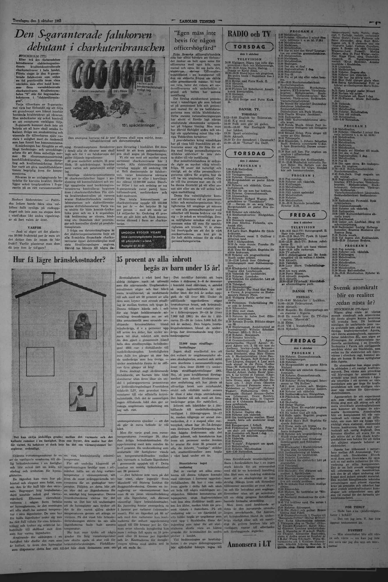 Laholms Tidning Torsdag 3 oktober 1963, sida 7