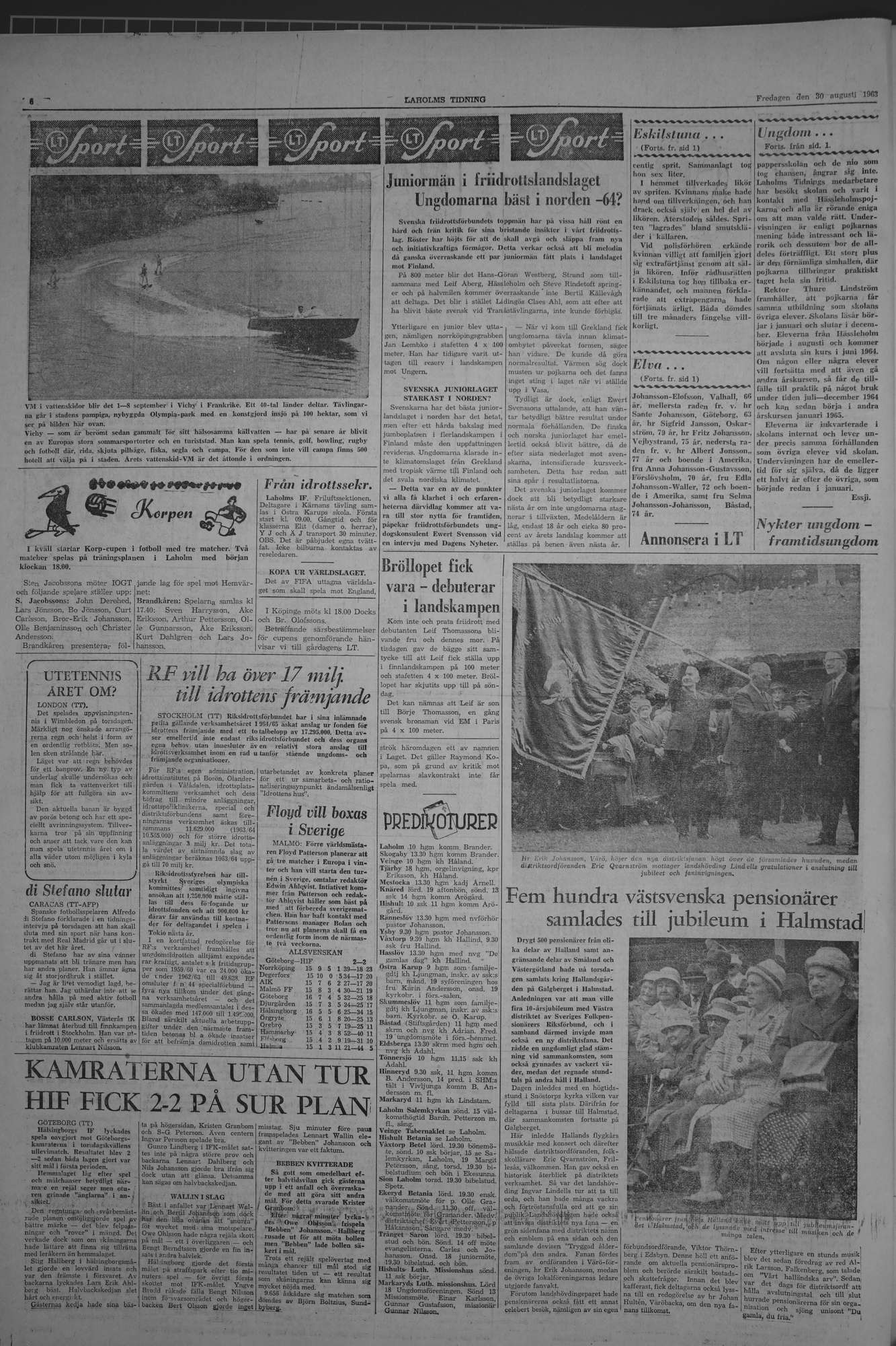 Laholms Tidning Fredag 30 augusti 1963, sida 6